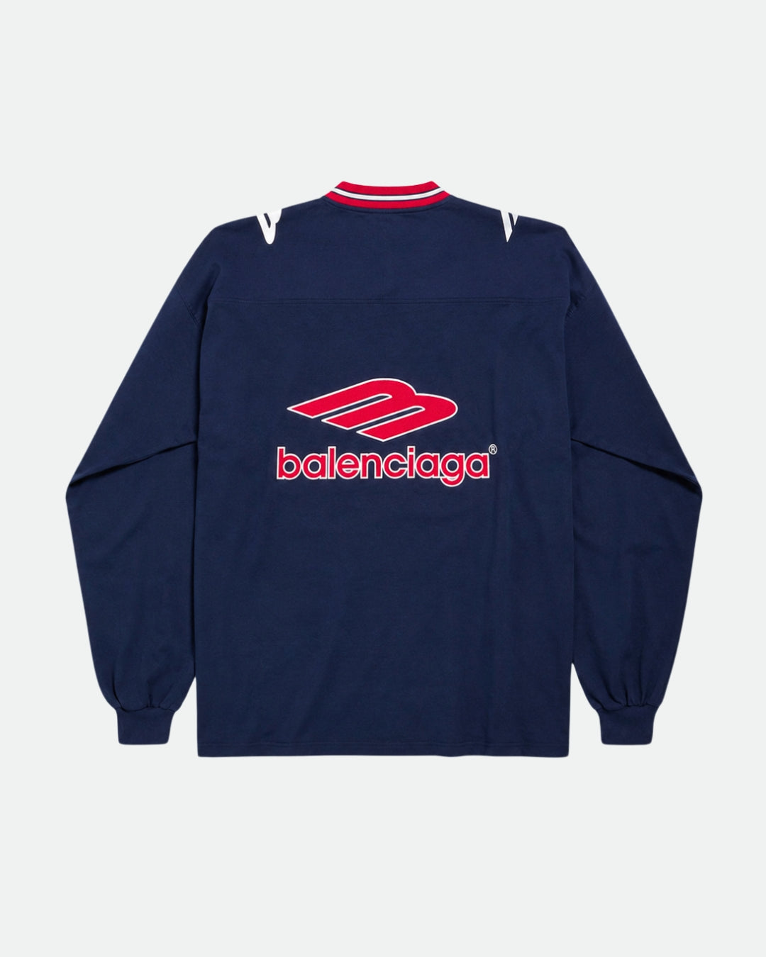Balenciaga Football Long Sleeve Jersey | Navy