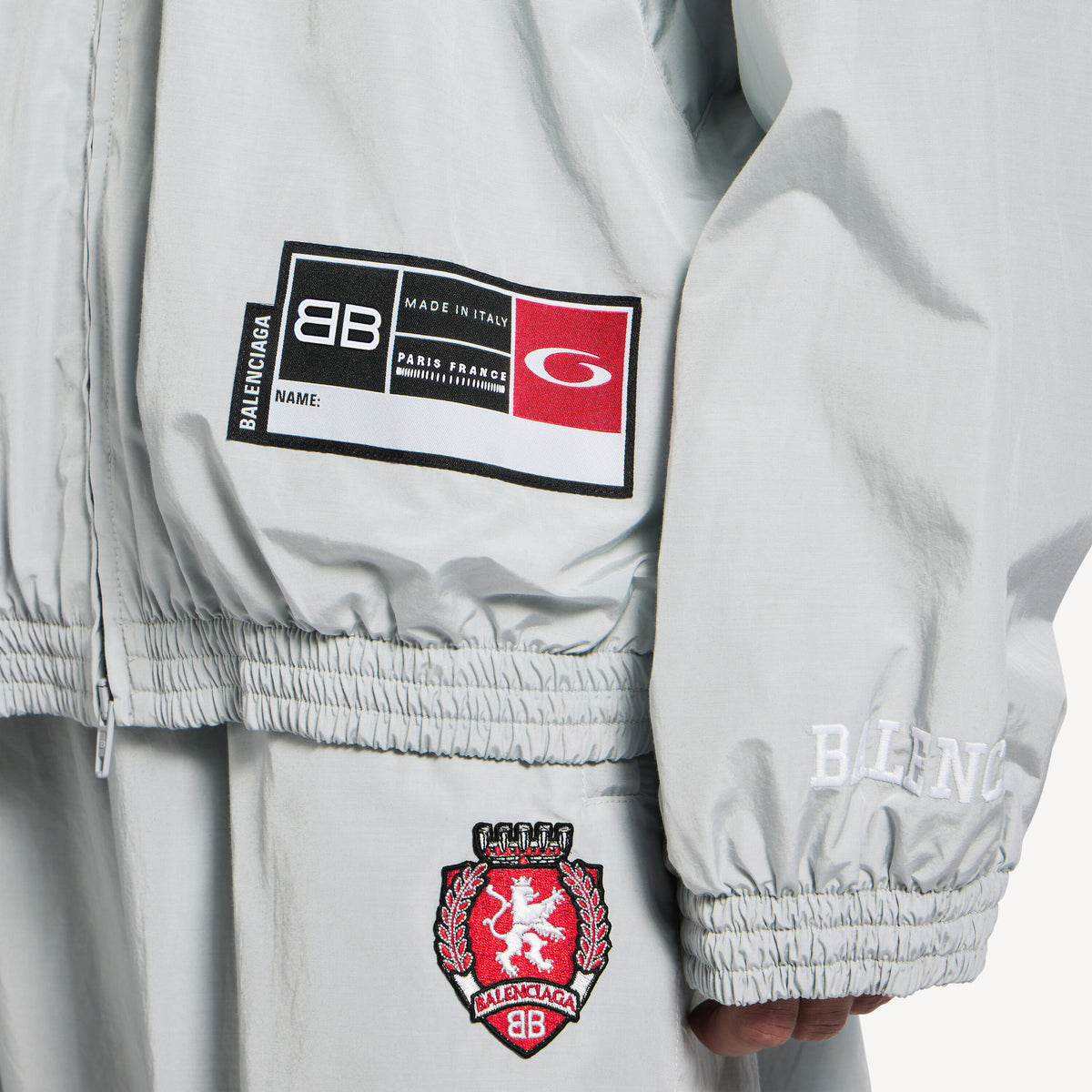Balenciaga Football Track Jacket | Light Grey