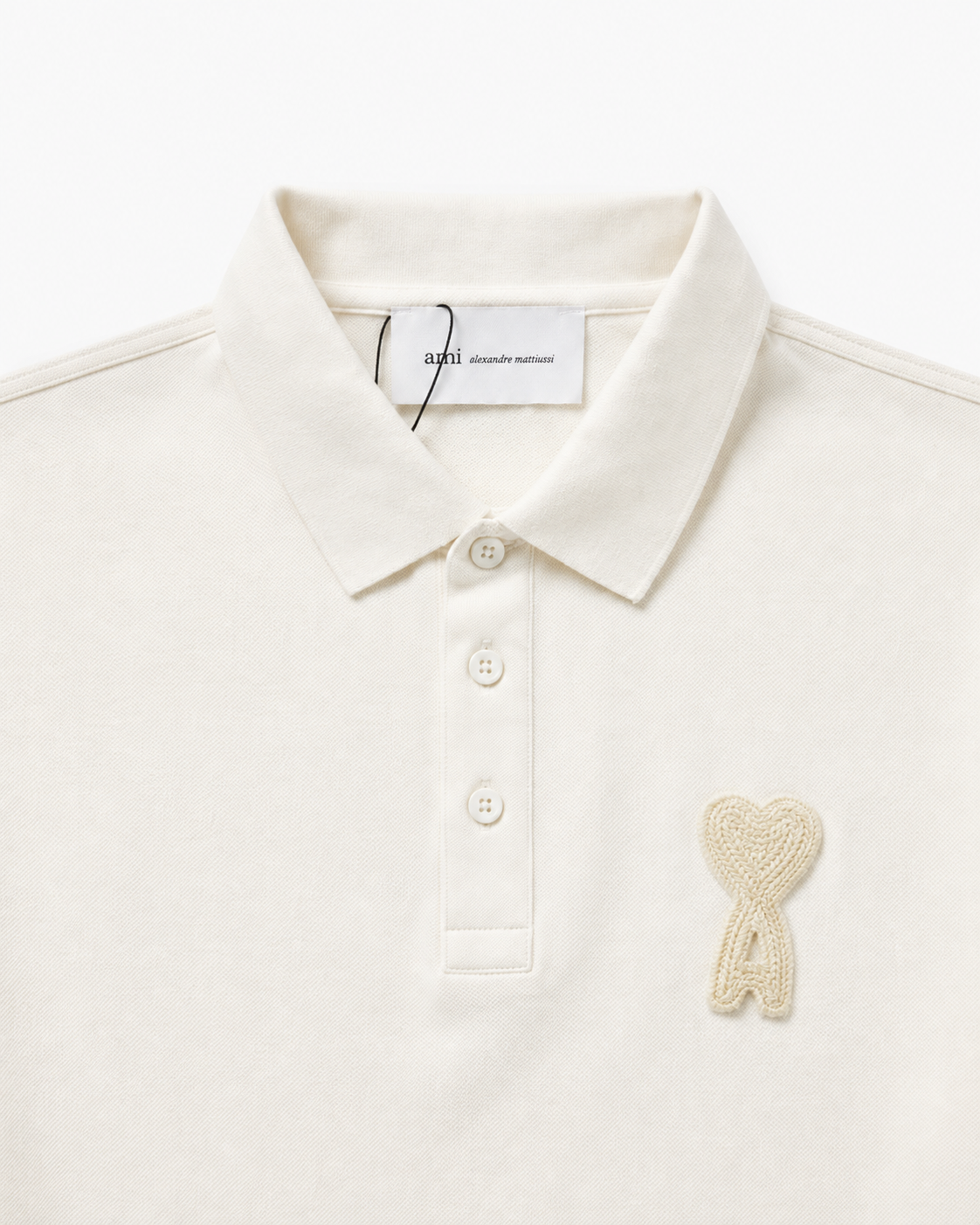 AMI Paris Ami de Coeur Polo Shirt | Ivory