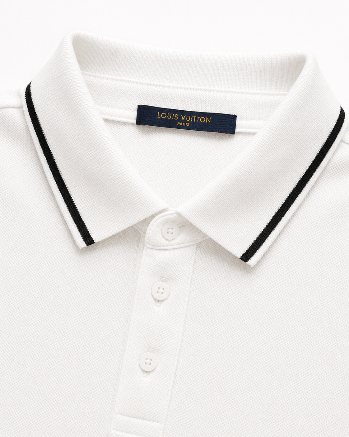 Louis Vuitton Embroidered Signature Polo | White