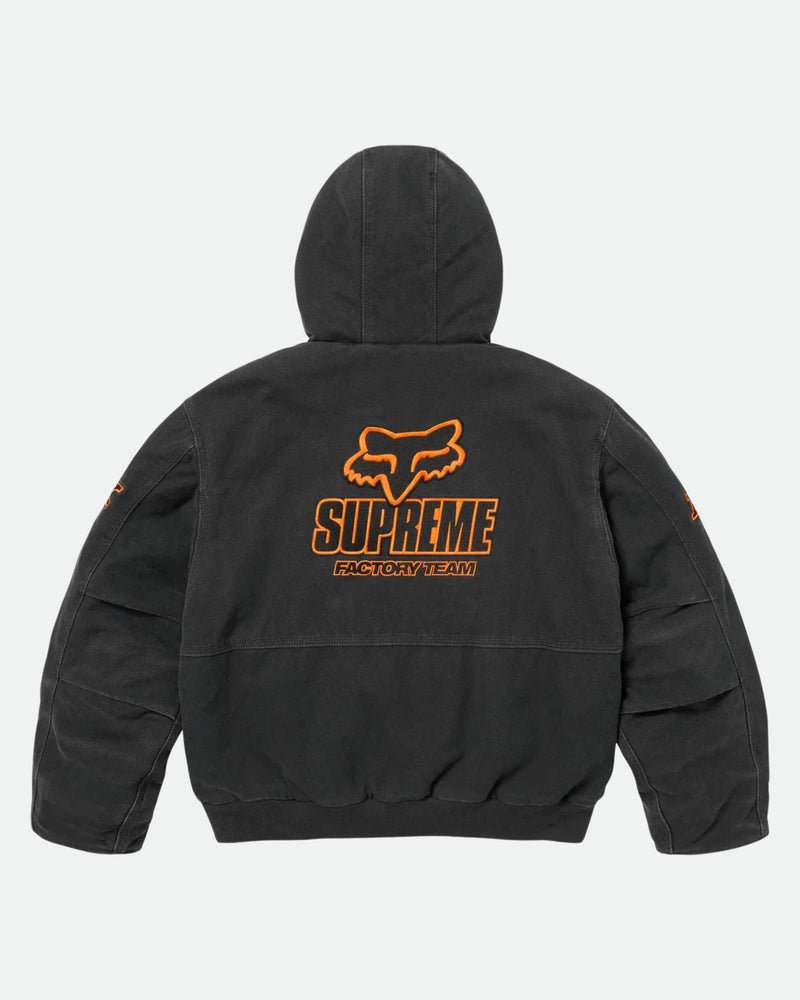 Supreme x Fox Racing Hooded Work Jacket 'Black Denim'