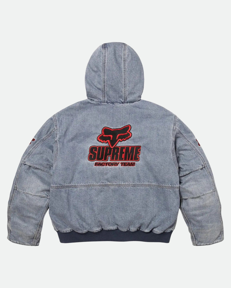 Supreme x Fox Racing Hooded Work Jacket 'Denim'
