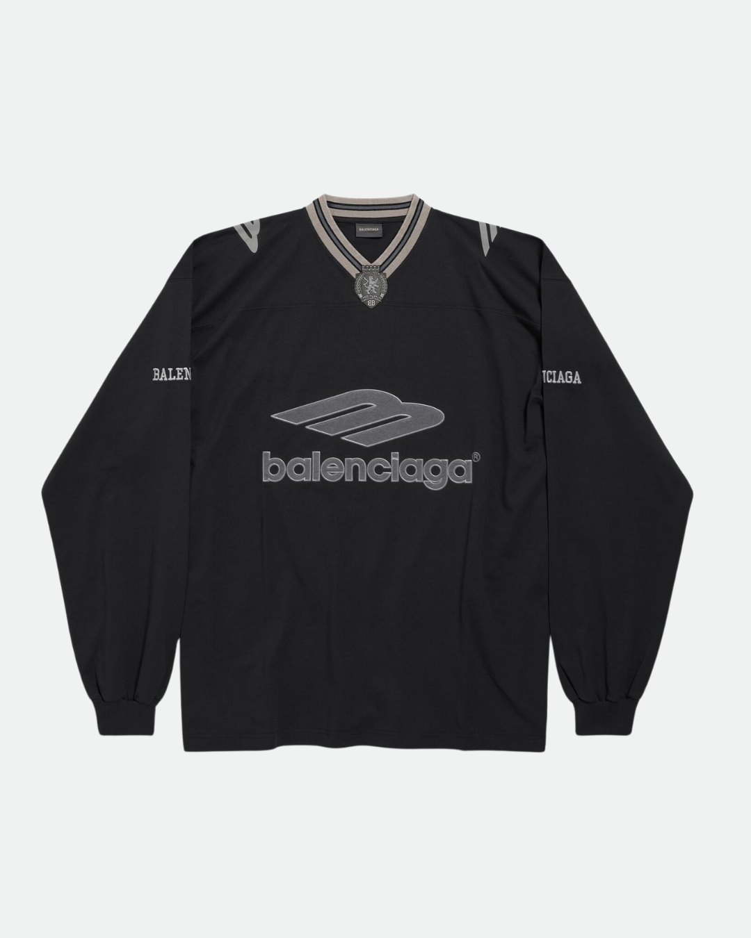 Balenciaga Football Long Sleeve Jersey | Black