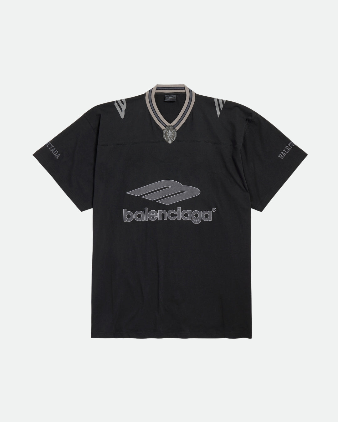 Balenciaga Football Jersey T-Shirt | Black