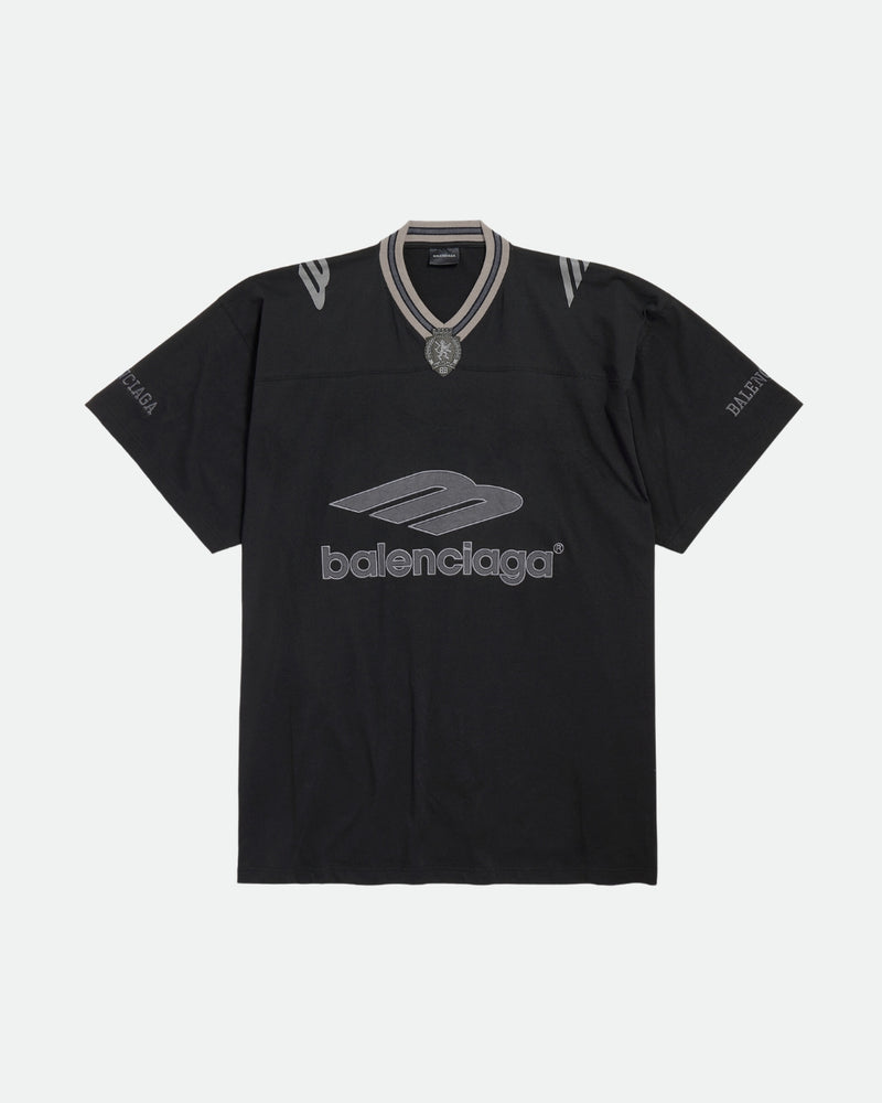 Balenciaga Football Jersey T-Shirt | Black