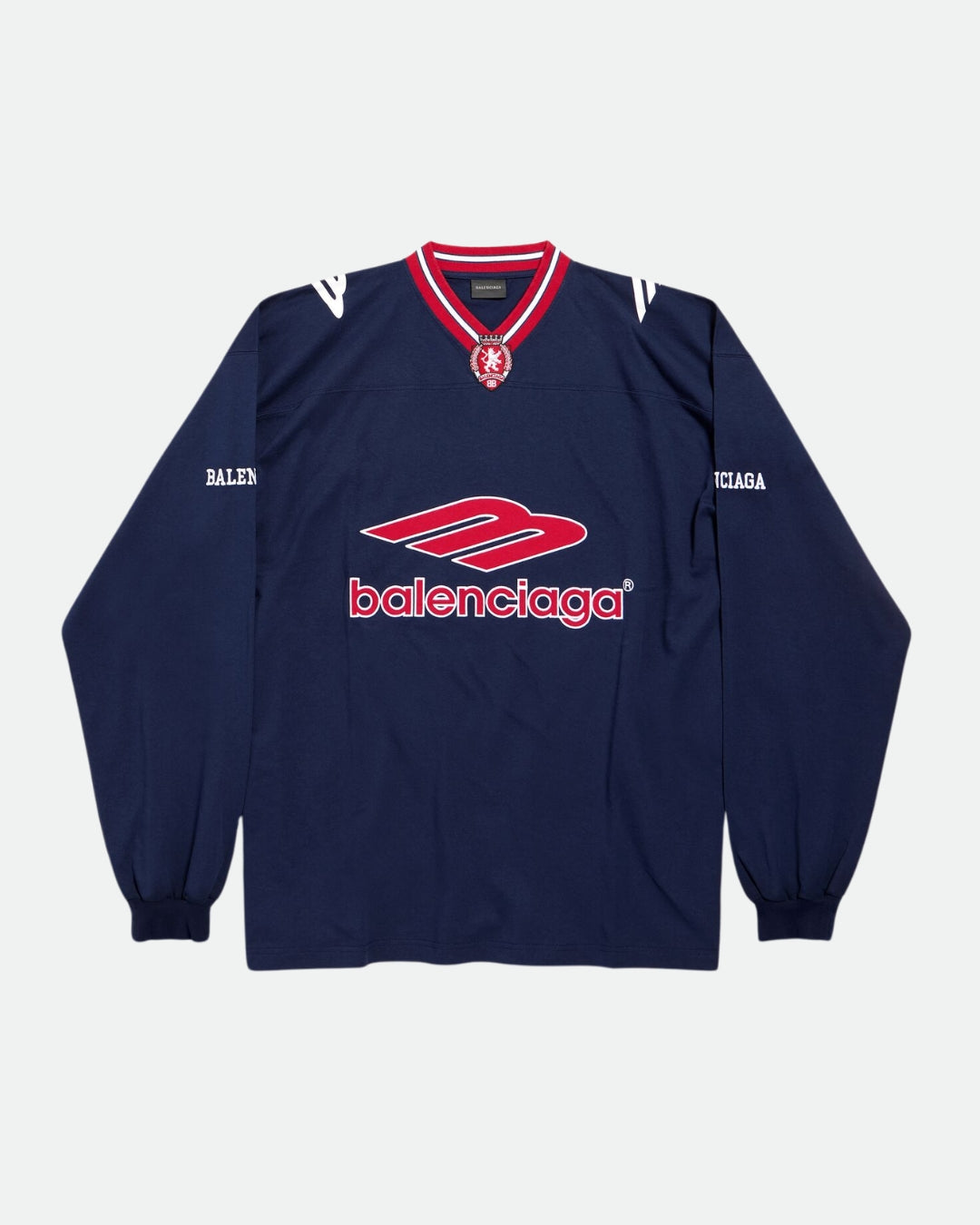Balenciaga Football Long Sleeve Jersey | Navy