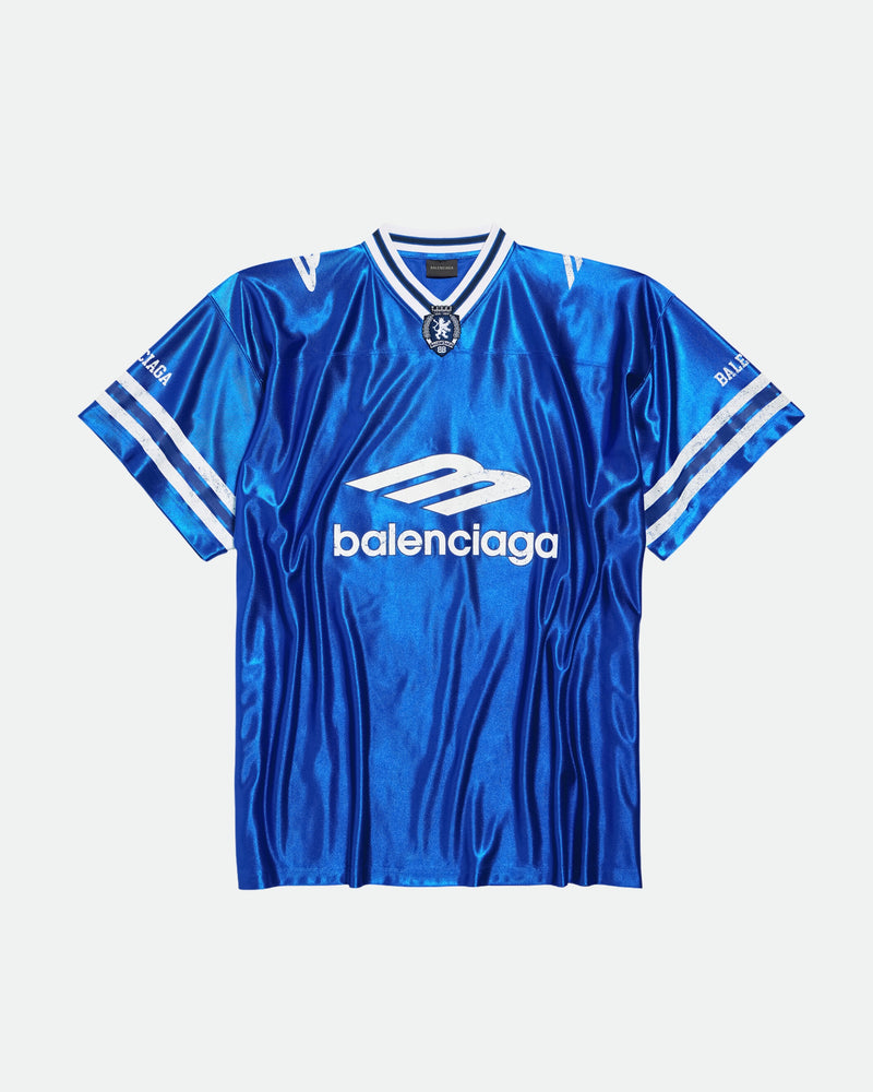 Balenciaga 3b Football Jersey | Metallic blue
