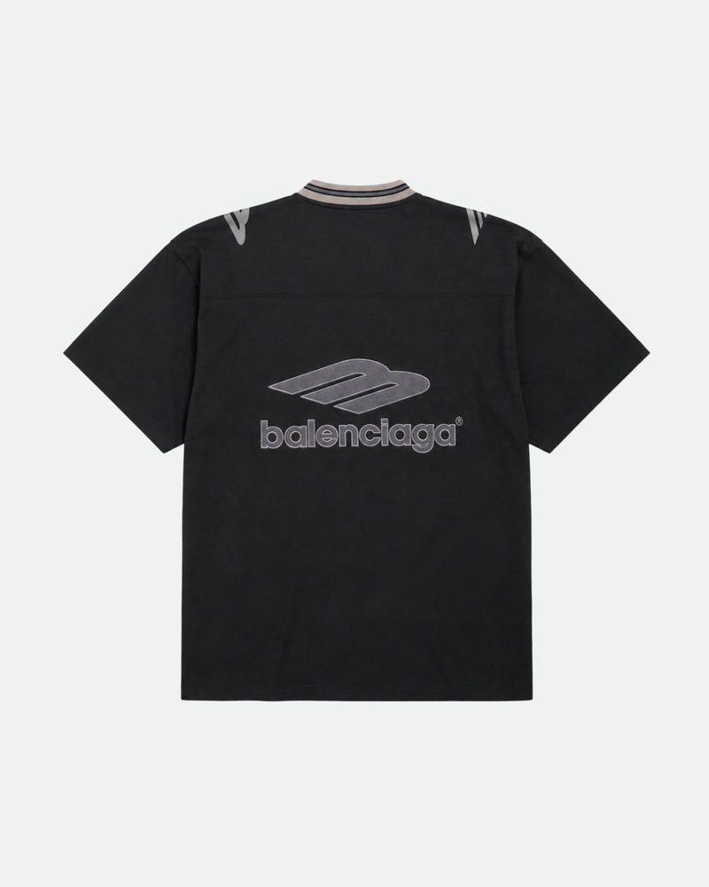 Balenciaga Football Jersey T-Shirt | Black