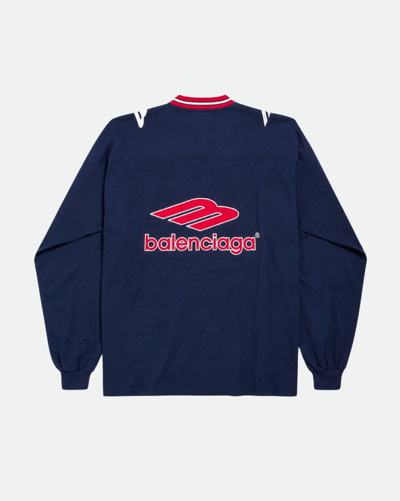 Balenciaga Football Long Sleeve Jersey | Navy