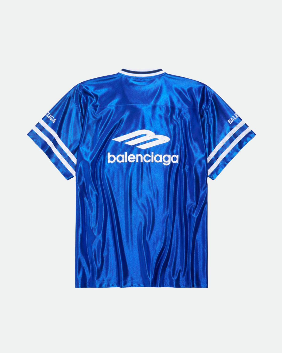 Balenciaga 3b Football Jersey | Metallic blue