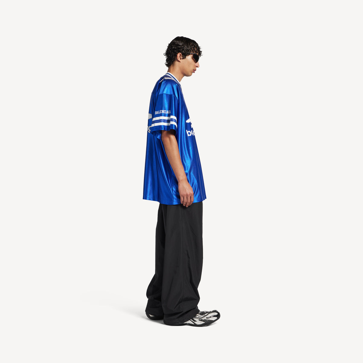 Balenciaga 3b Football Jersey | Metallic blue
