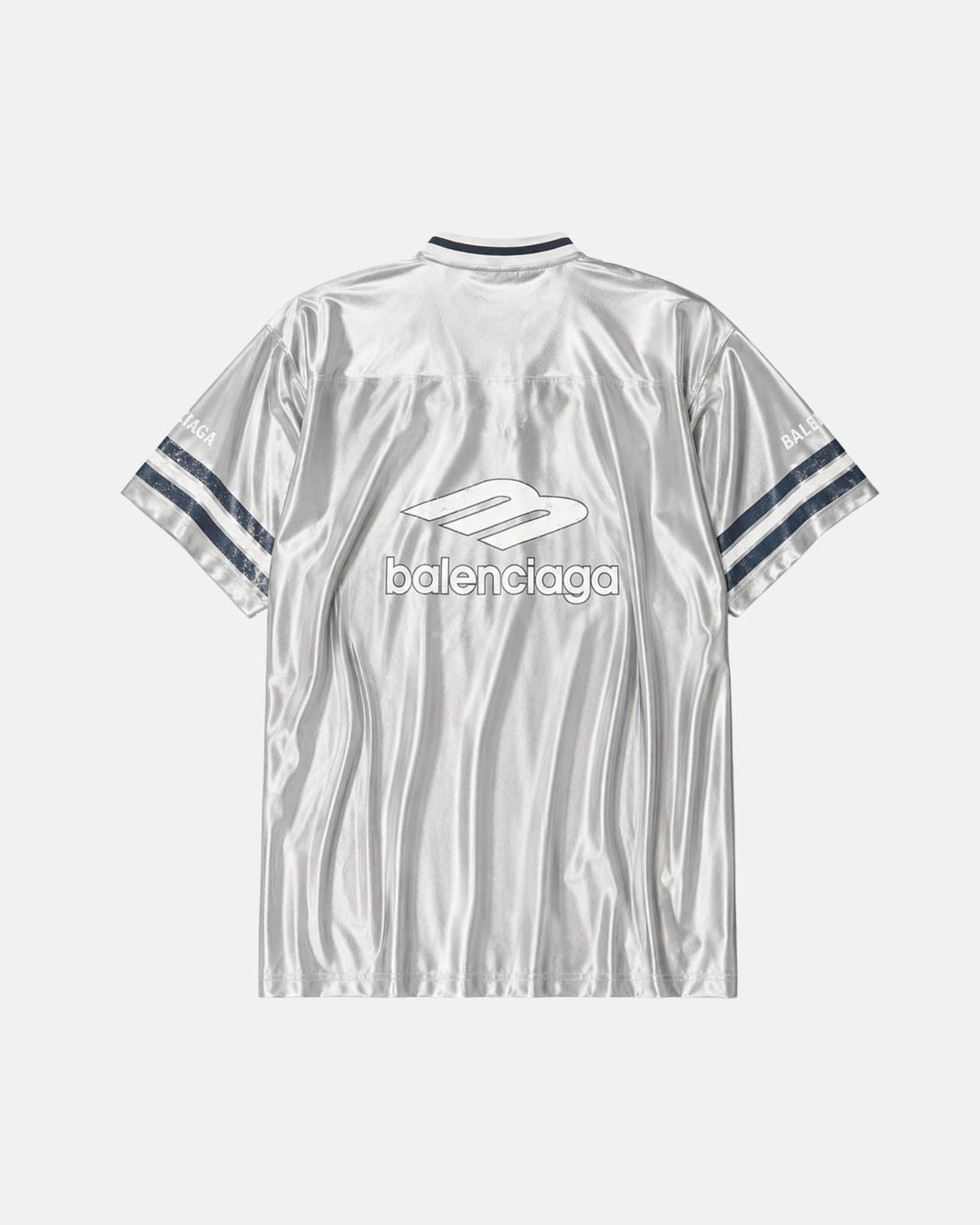 Balenciaga 3b Football Jersey | Metallic Grey