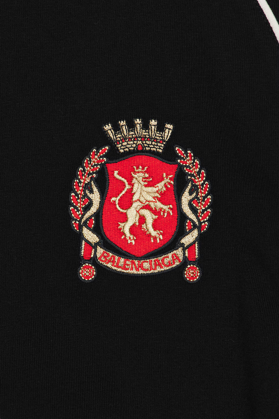 Balenciaga Black Long-Sleeve Soccer Jersey