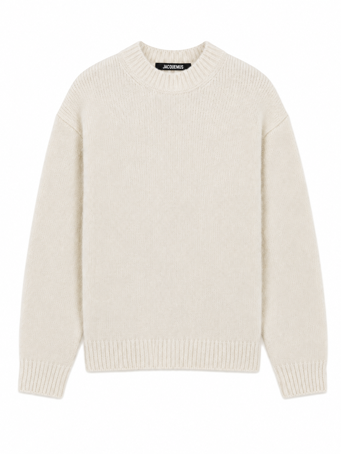 Jacquemus La Maille Pavane Jacquard Logo Sweater | Light Beige