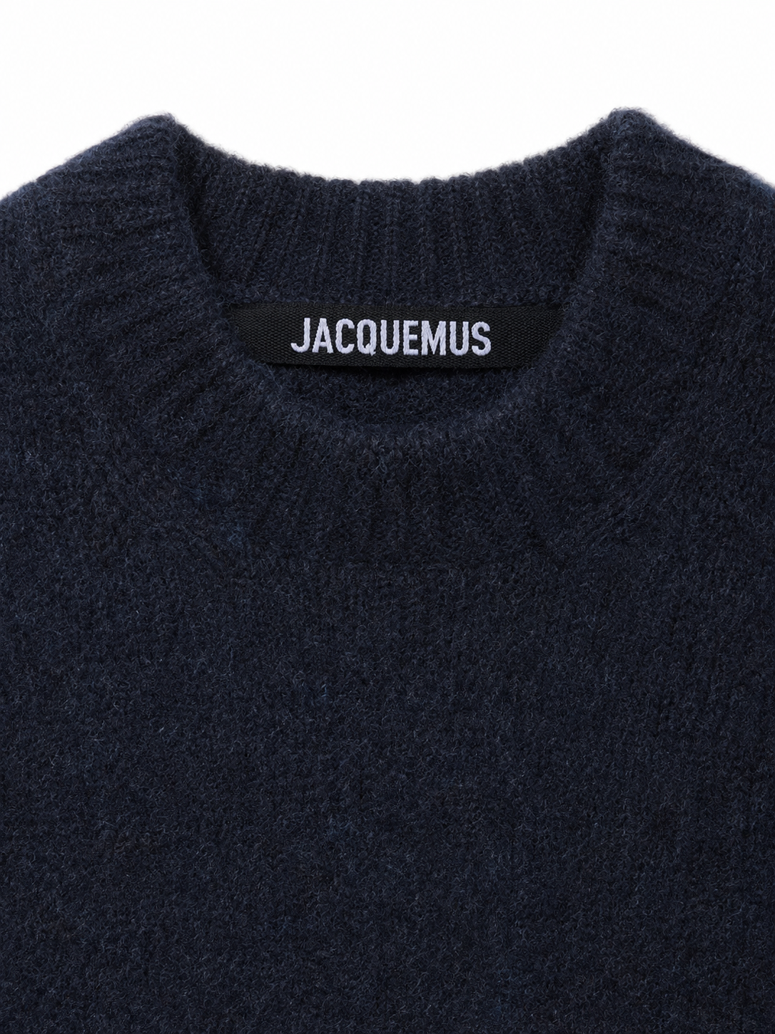 Jacquemus La Maille Pavane Jacquard Logo Sweater | Dark Navy