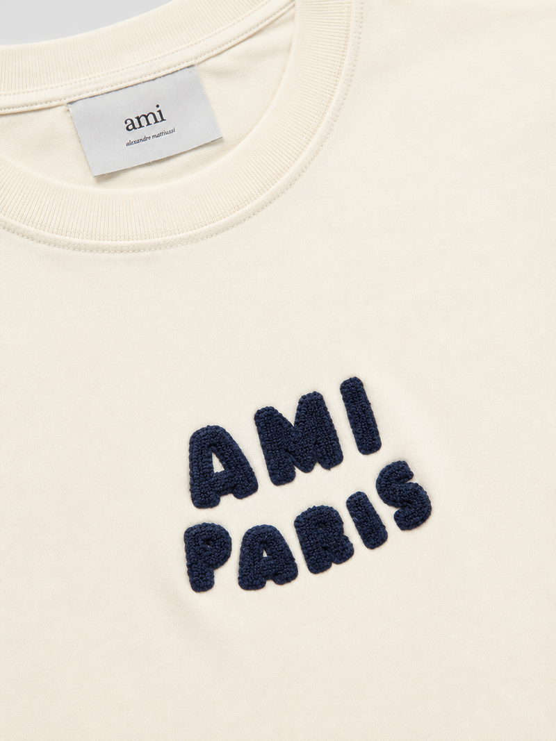 AMI Paris Logo T-Shirt | Off-White