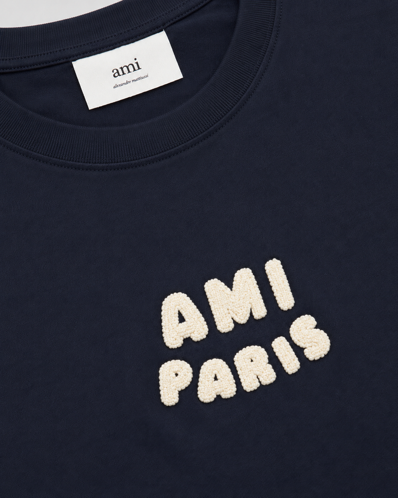 AMI Paris Logo T-Shirt | Navy
