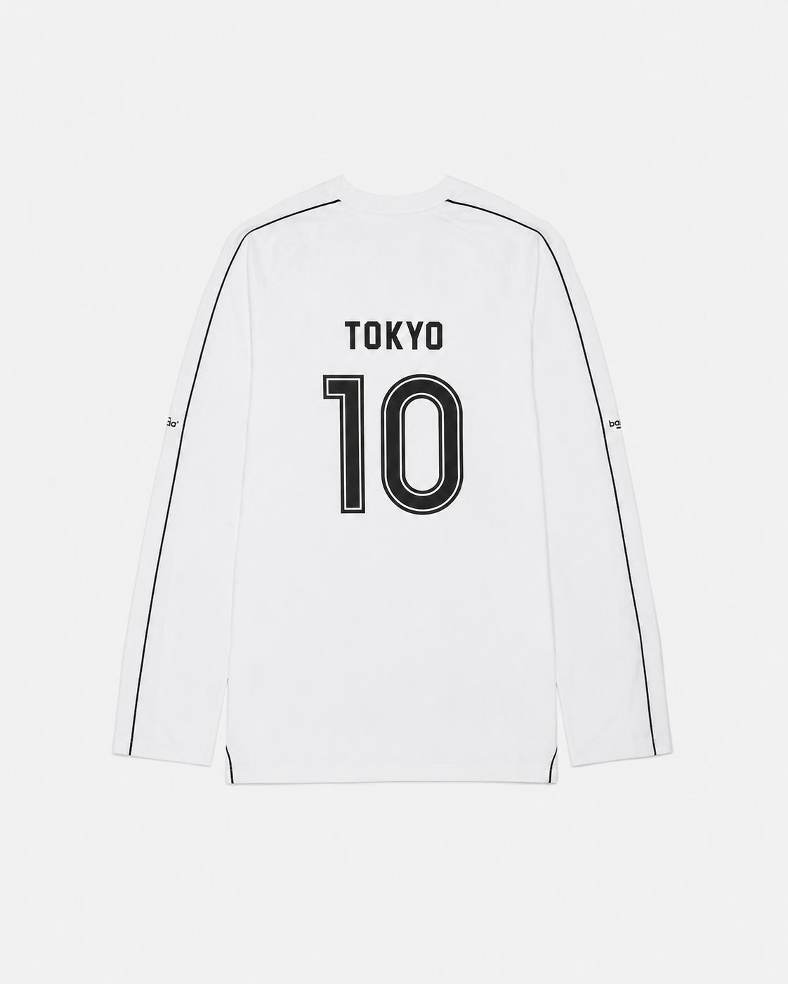 Balenciaga Black Long-Sleeve Soccer Jersey | White