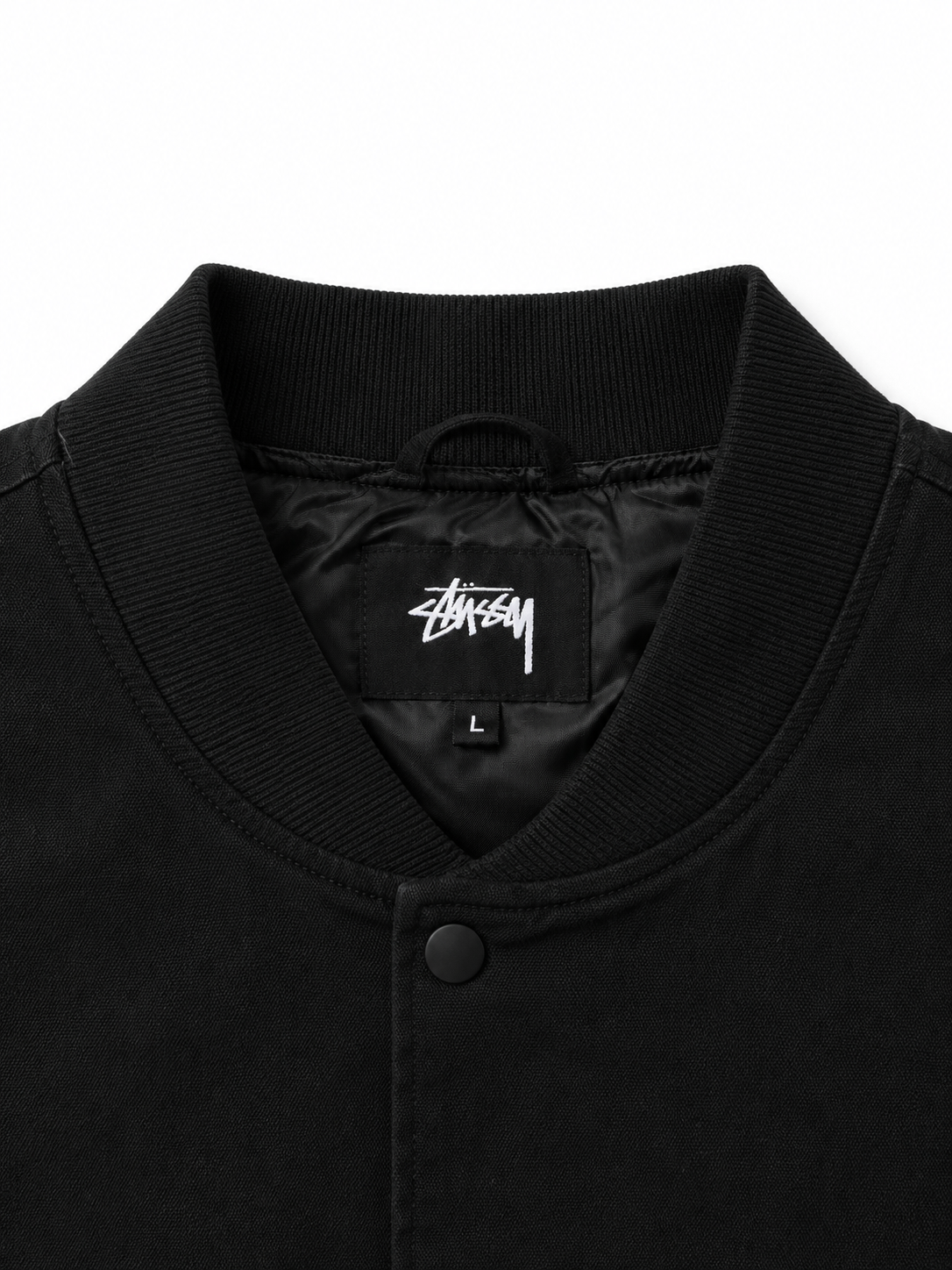 Stüssy Global Roots Souvenir Stadium Bomber Jacket | Black