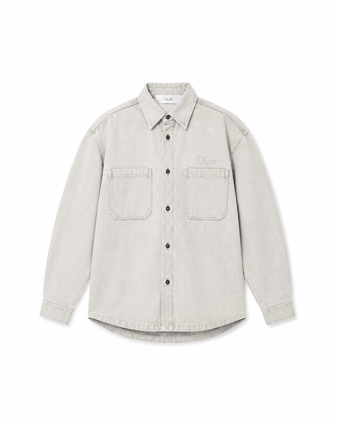 Dior Washed Denim Overshirt | Light Grey