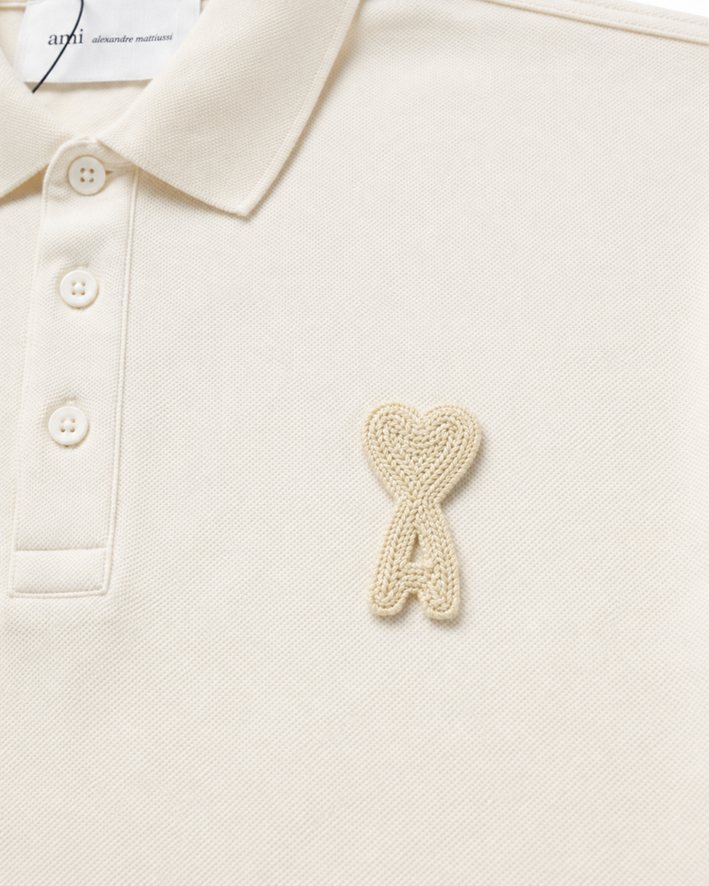 AMI Paris Ami de Coeur Polo Shirt | Ivory