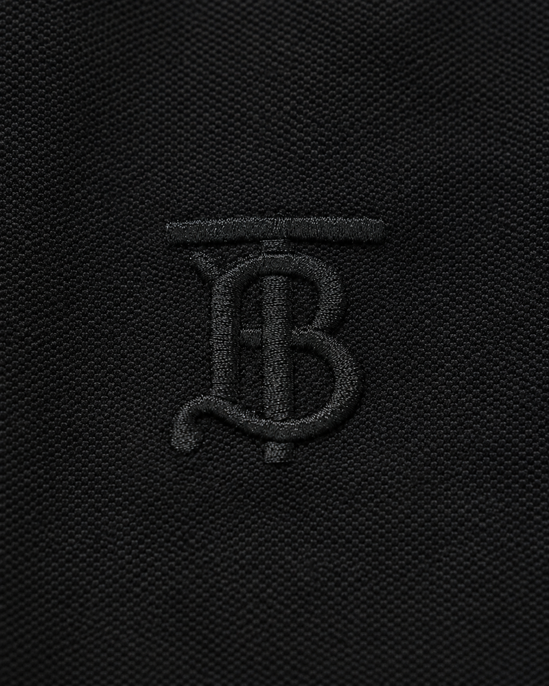 Burberry | TB Monogram Cotton Piqué Polo Shirt – Black