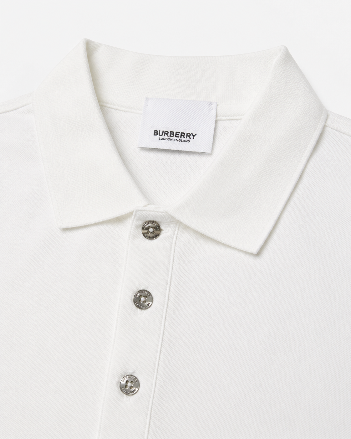 Burberry | TB Monogram Cotton Piqué Polo Shirt – White