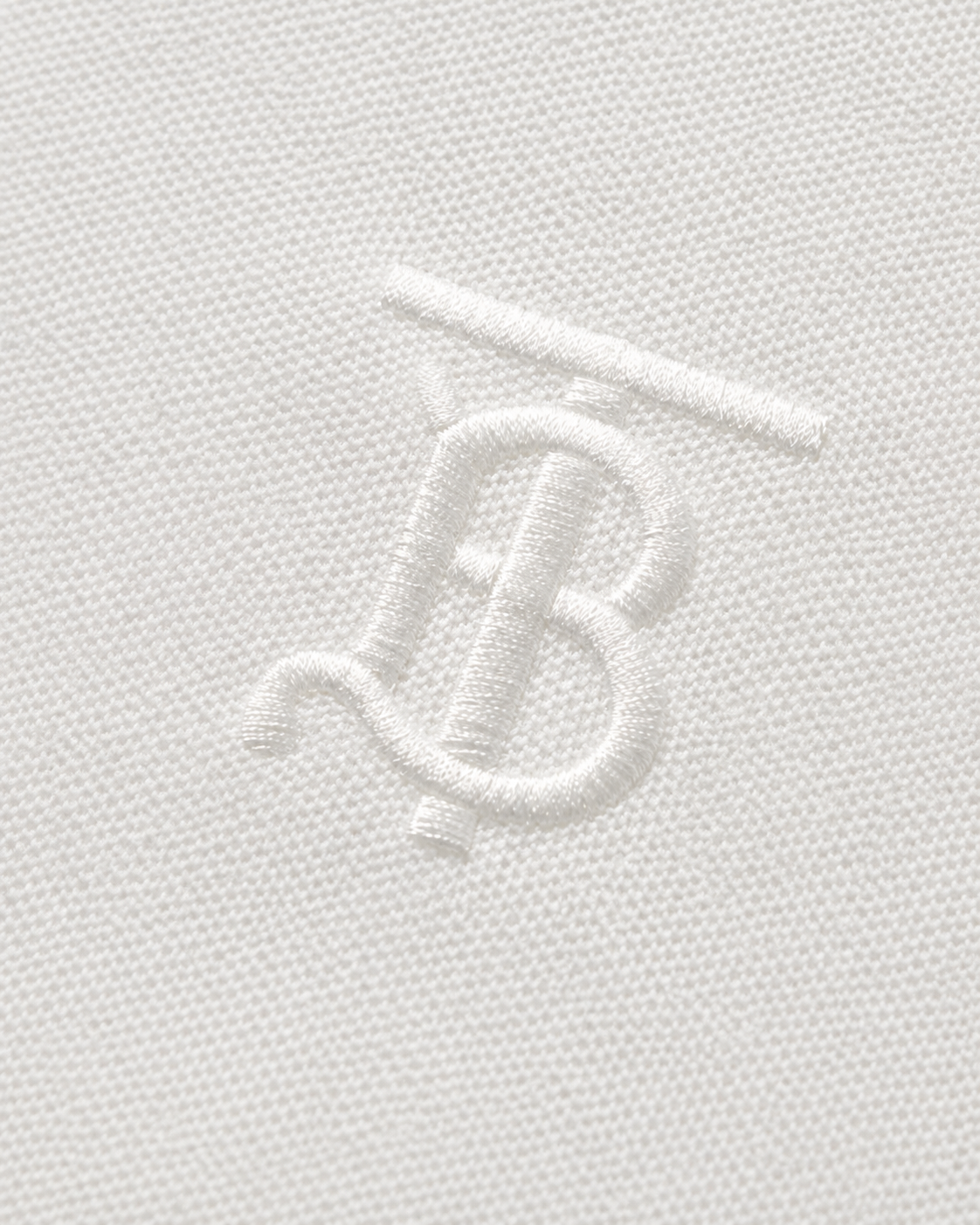 Burberry | TB Monogram Cotton Piqué Polo Shirt – White