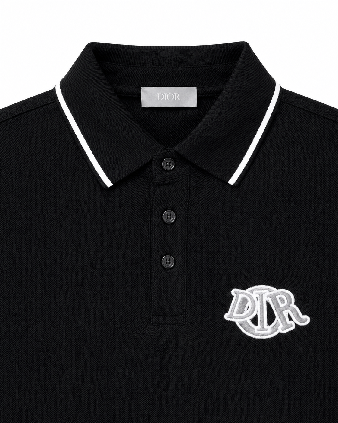 Dior Logo Polo Shirt – Black