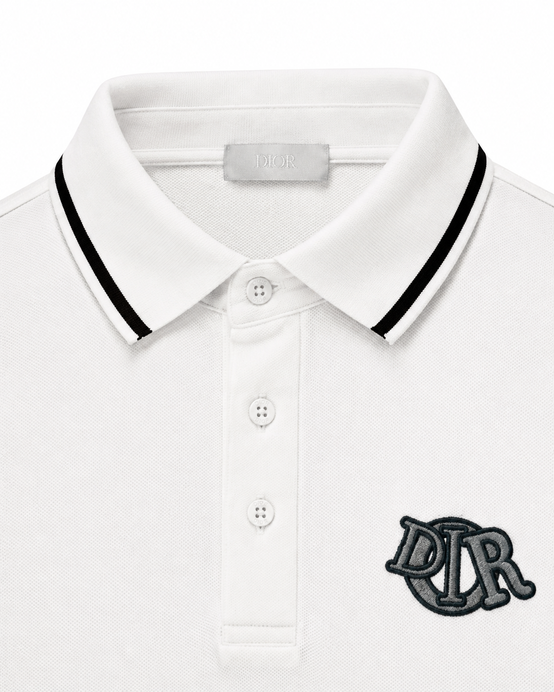 Dior Logo Polo Shirt – White