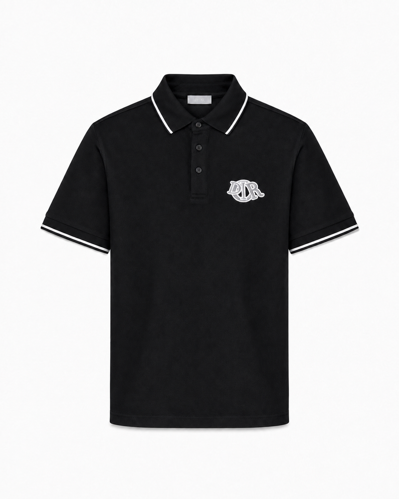 Dior Logo Polo Shirt – Black