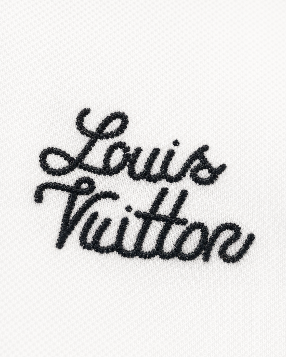 Louis Vuitton Embroidered Signature Polo | White