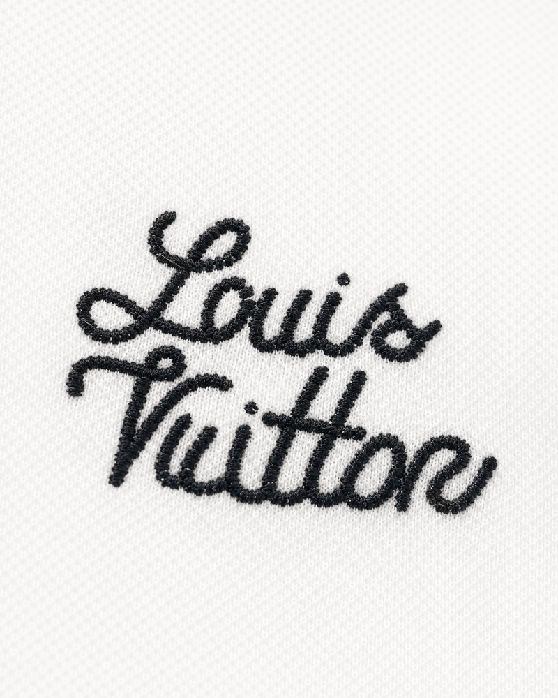 Louis Vuitton Embroidered Signature Polo | White