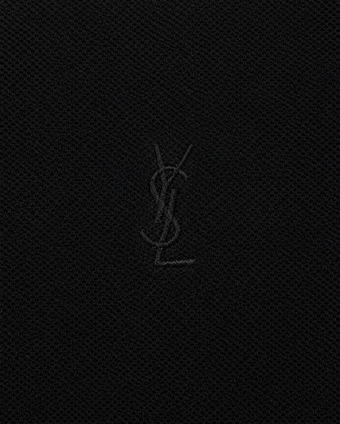 Yves Saint Laurent Cassandre Polo Shirt in Piqué | Black