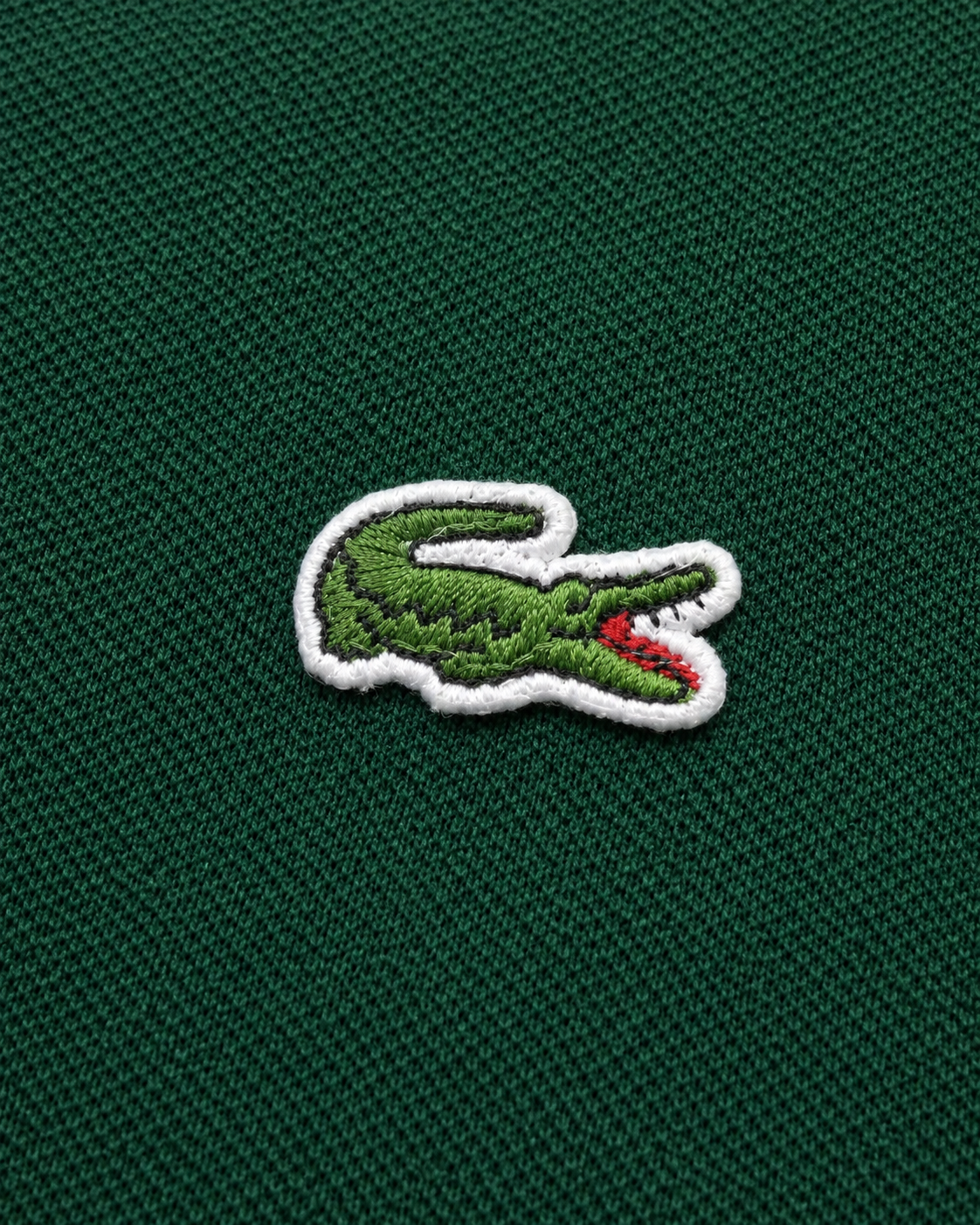 Lacoste Made In France Classic Fit Stripe Collar Polo | Pine Green