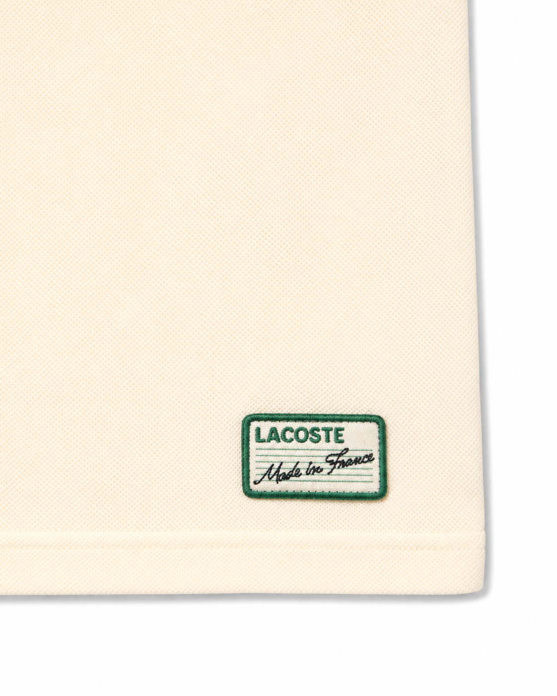 Lacoste Made In France Classic Fit Stripe Collar Polo – Off-White