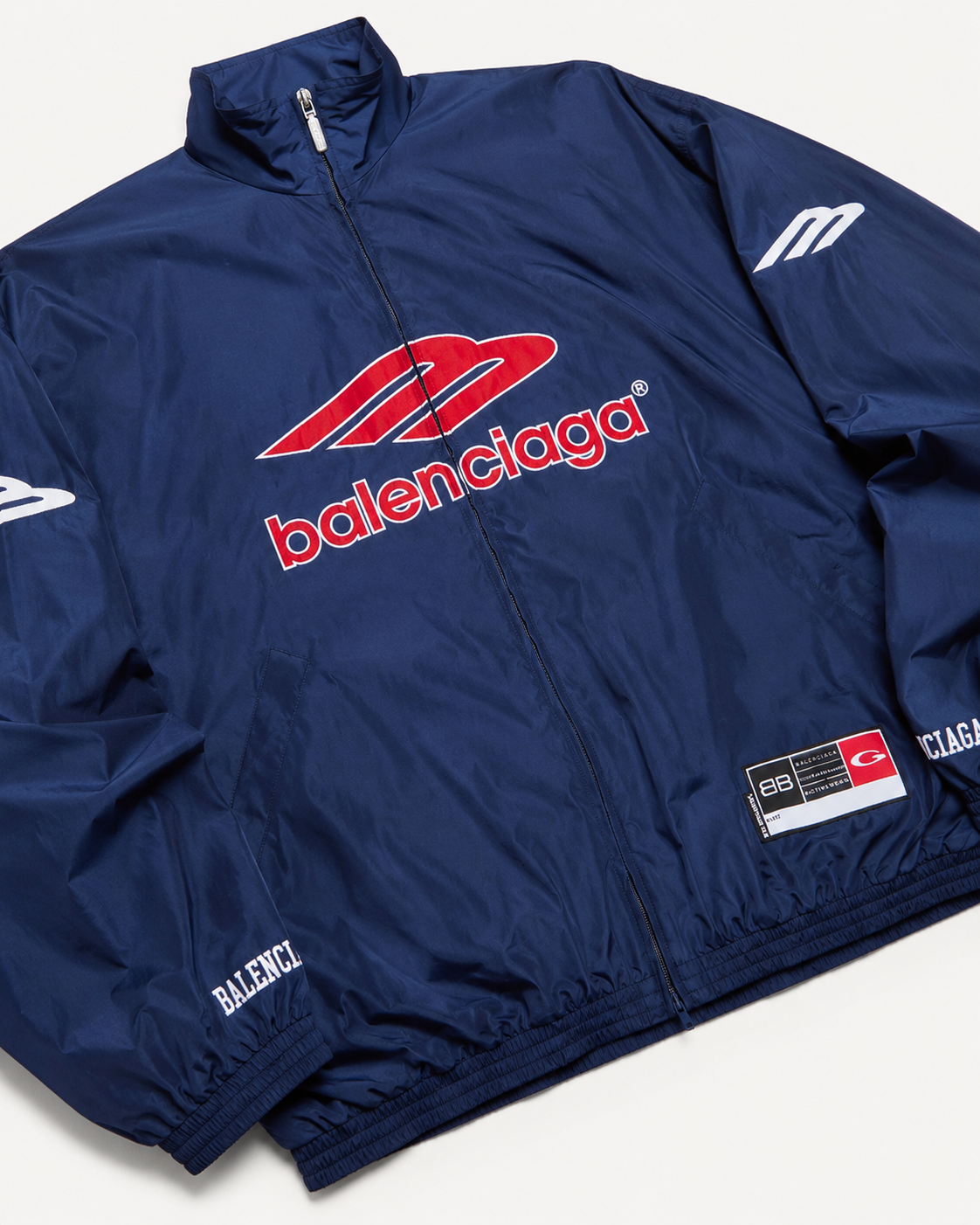 Balenciaga Football Track Jacket | Navy Blue