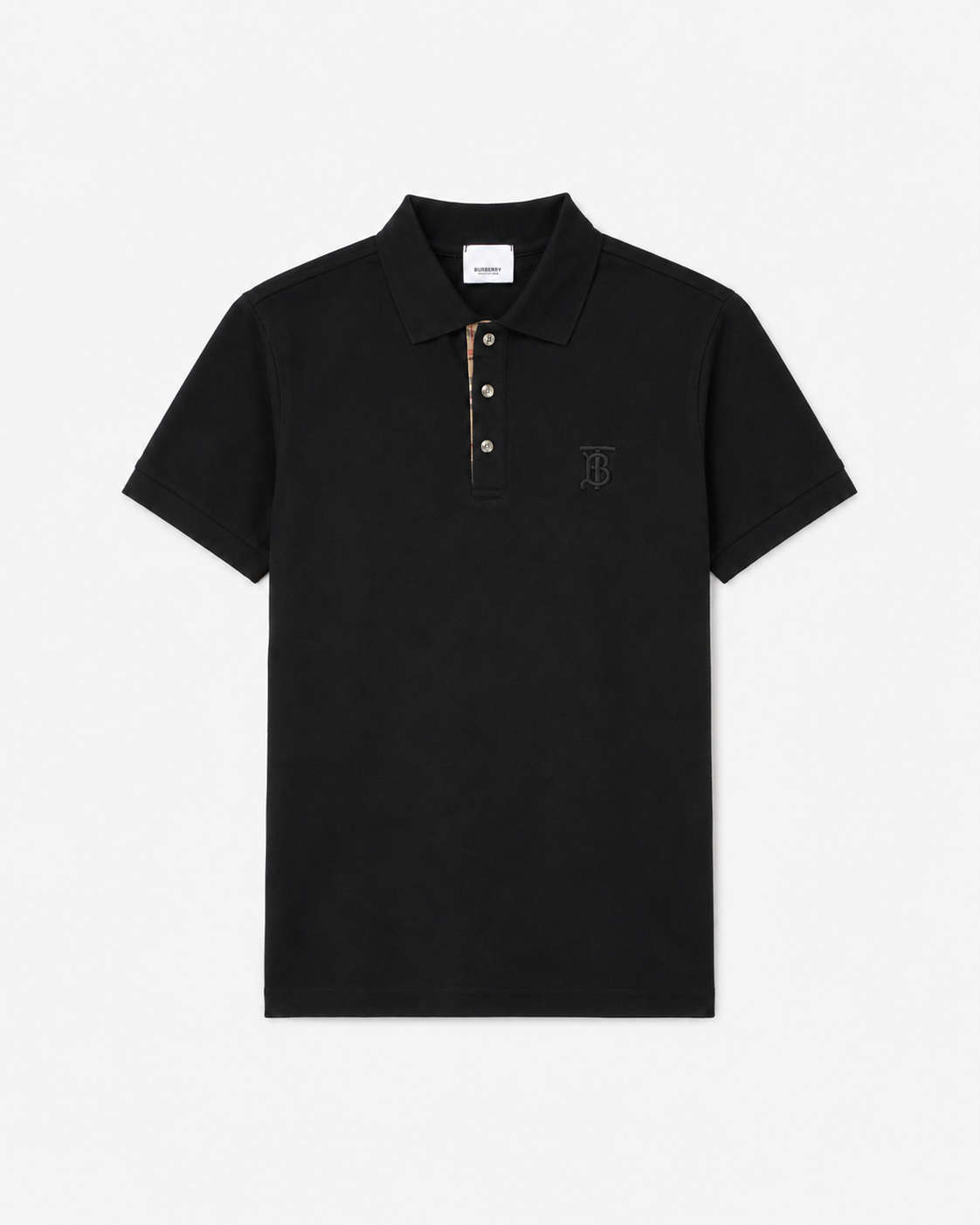 Burberry | TB Monogram Cotton Piqué Polo Shirt – Black