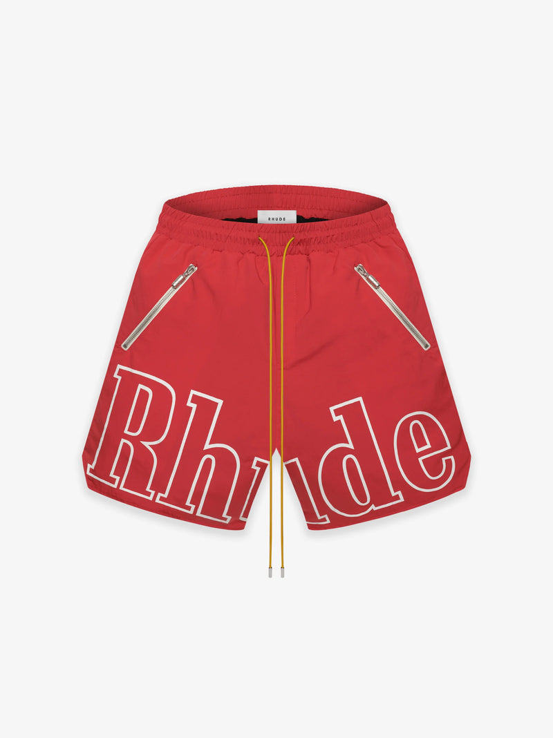 Rhude Logo Shorts | Red
