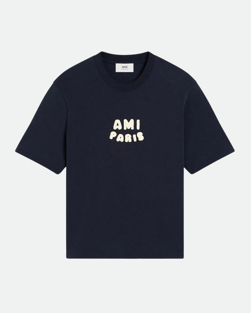 AMI Paris Logo T-Shirt | Navy