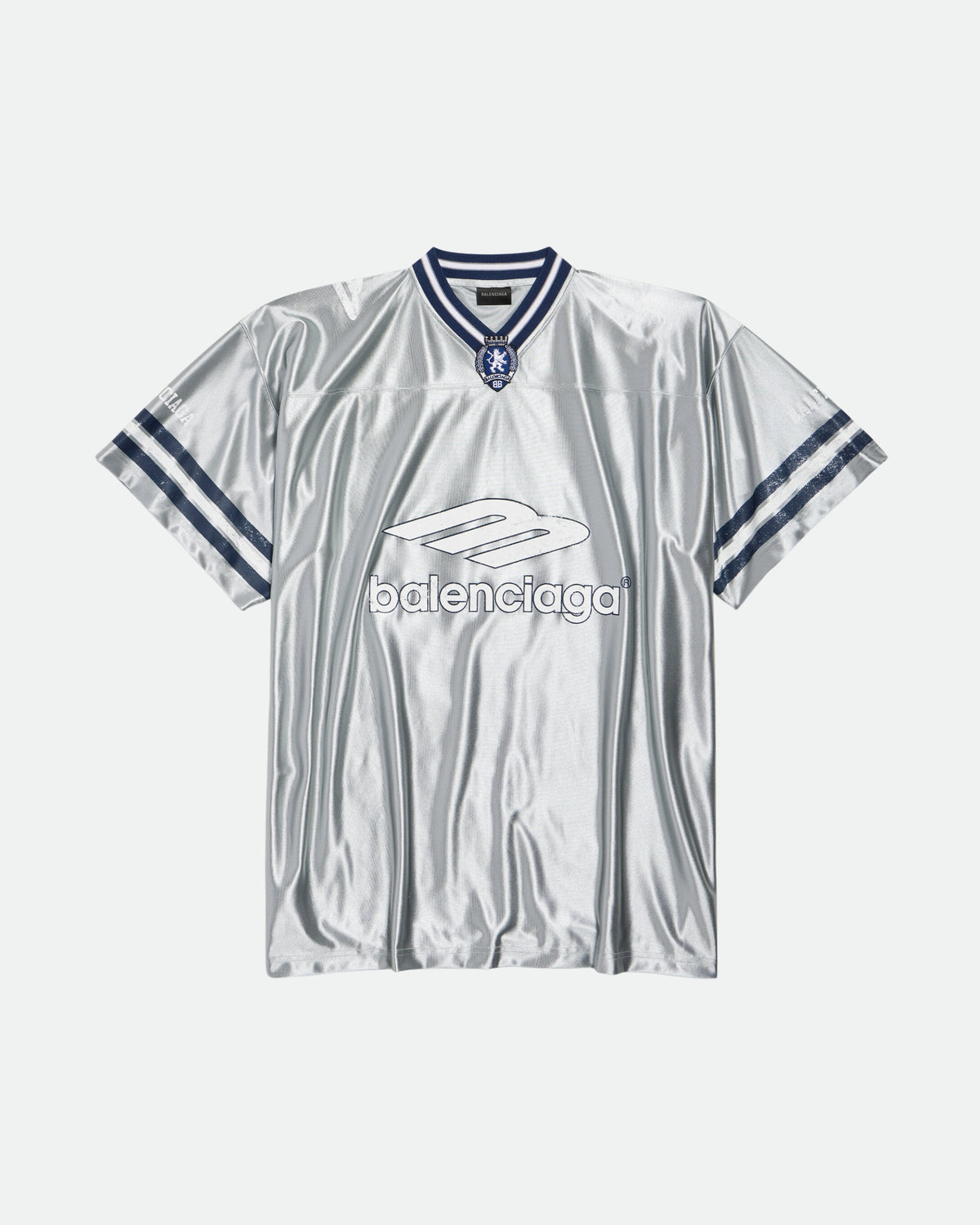Balenciaga 3b Football Jersey | Metallic Grey